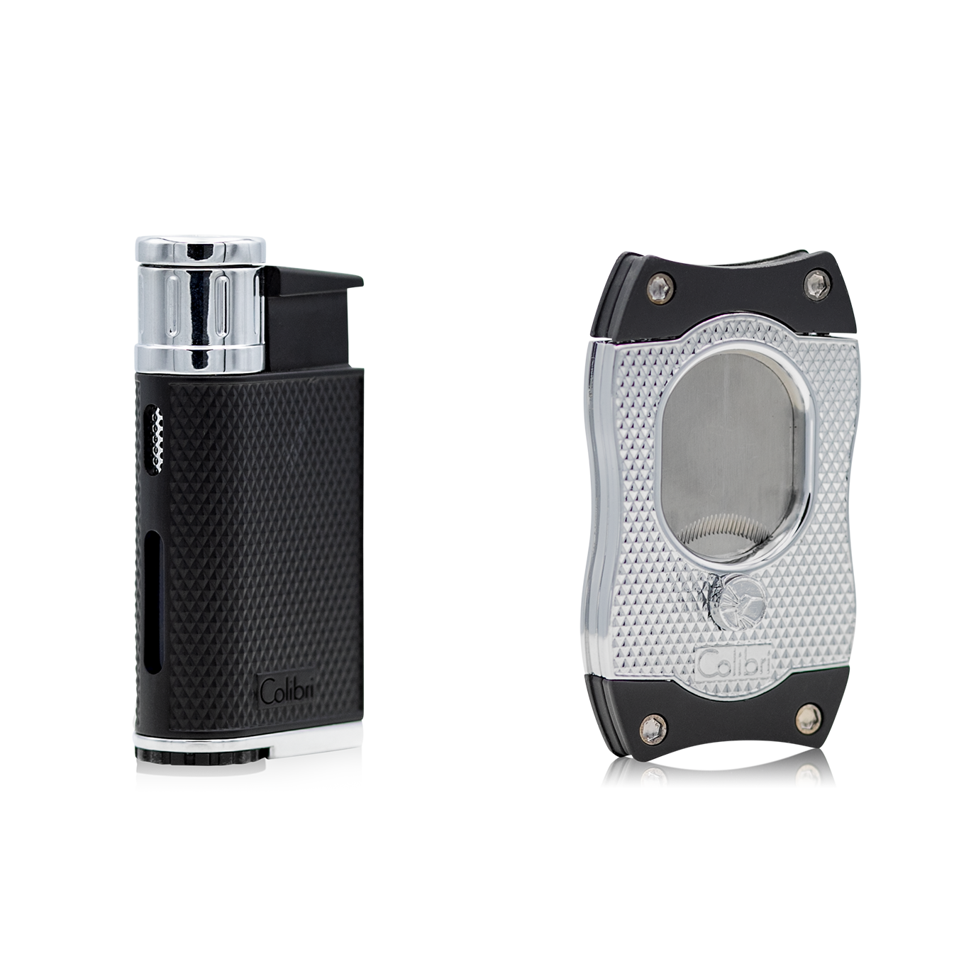 DUO Evo Lighter + S-Cut Silver | Colibri-Lighter - Cutter-Cuban Ashes