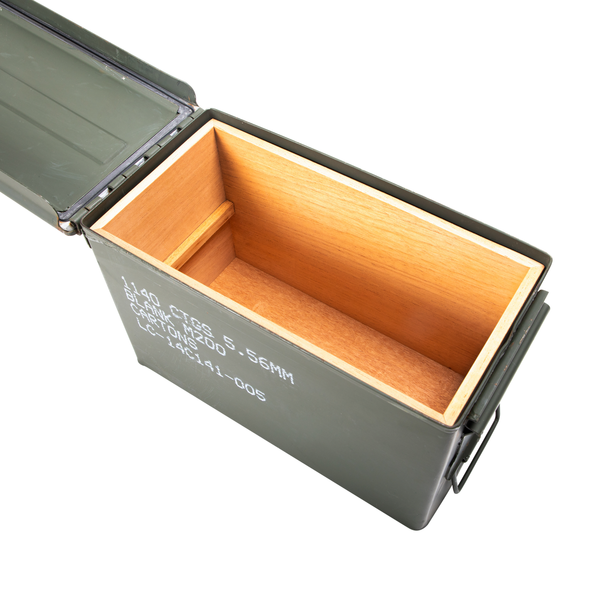 The 50 with Tray Ammo Can Humidor | Ammodor - Cuban Ashes